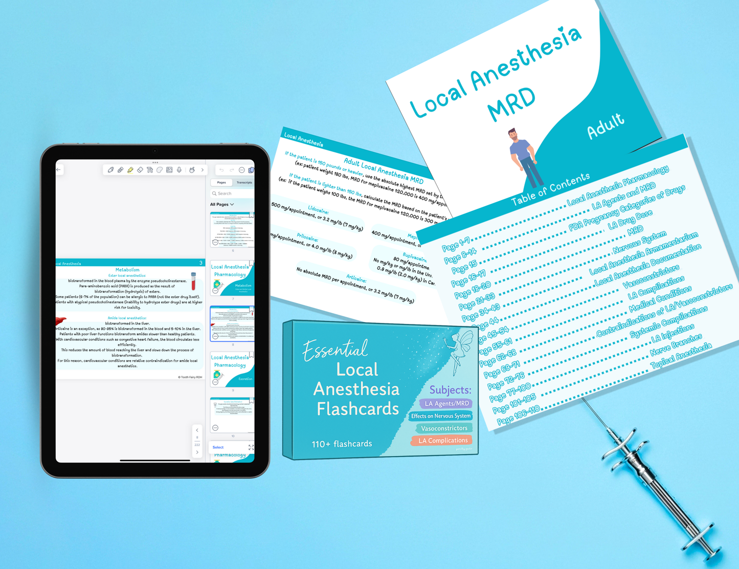 Dental Hygiene Flashcards (Digital PDF Bundle)
