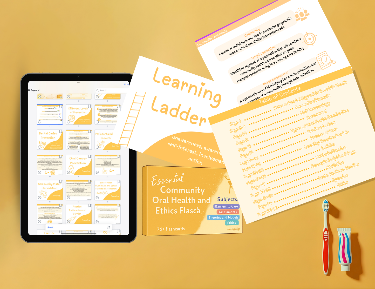 Dental Hygiene Flashcards (Digital PDF Bundle)
