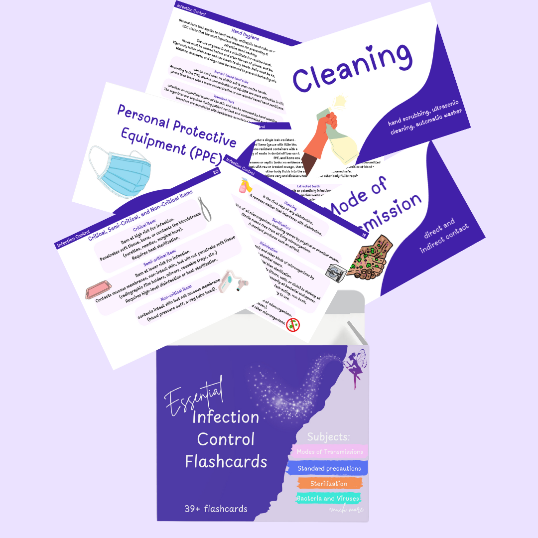 Dental Hygiene School Flashcard Bundle