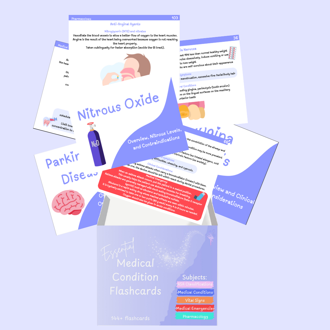 Dental Hygiene School Flashcard Bundle