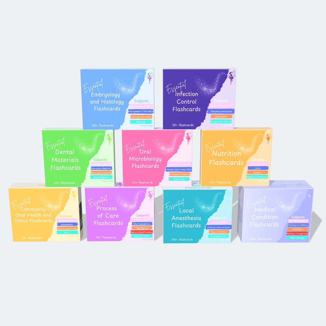 Dental Hygiene School Flashcard Bundle